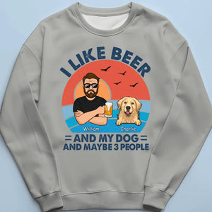 I Like Beer And My Dogs - Dog Personalized Custom Unisex T-shirt, Hoodie, Sweatshirt - Father's Day, Gift For Pet Owners, Pet Lovers