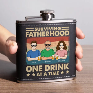 From The Reasons You Drink, Dad - Family Personalized Custom Hip Flask - Father's Day, Gift For Dad, Grandpa