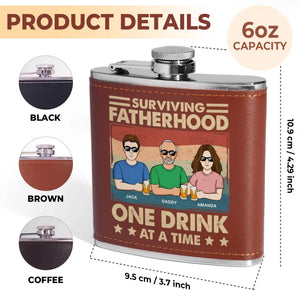 From The Reasons You Drink, Dad - Family Personalized Custom Hip Flask - Father's Day, Gift For Dad, Grandpa