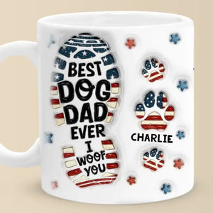 Being A Dog Dad Means Having A Loyal Companion For Life - Dog Personalized Custom 3D Inflated Effect Printed Mug - Father's Day, Gift For Pet Owners, Pet Lovers