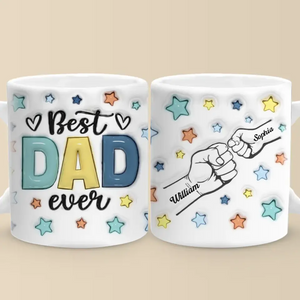 Papa, You Are My Anchor In A Stormy Sea - Family Personalized Custom 3D Inflated Effect Printed Mug - Father's Day, Gift For Dad