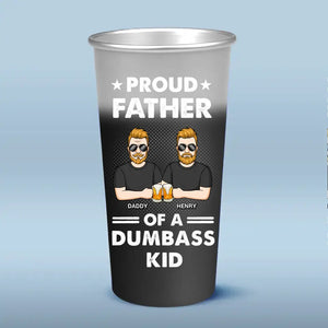 Dear Dad Great Job We're Awesome - Family Personalized Custom Aluminum Changing Color Cup - Father's Day, Gift For Dad, Grandpa