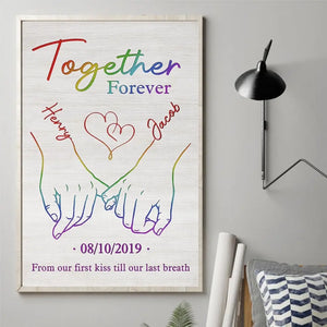 Proud To Love Who I Love, LGBTQ+ Couples - Gift For Couples, Personalized Vertical Poster