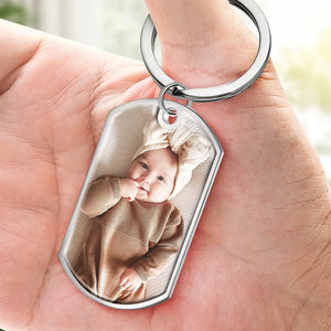 Custom Photo Daddy, Your Safety Is Priority - Family Personalized Custom Keychain - Father's Day, Birthday Gift For First Dad