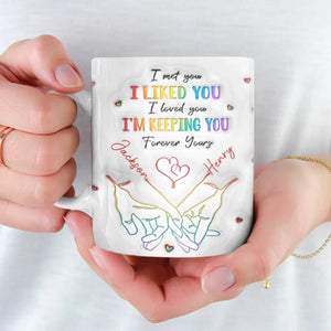 Love Knows No Gender - Couple Personalized Custom 3D Inflated Effect Printed Mug - Gift For Husband Wife, Anniversary, LGBTQ+