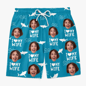 Custom Photo Seas The Day - Funny Personalized Custom Tropical Hawaiian Aloha Men Beach Shorts - Summer Vacation Gift, Birthday Party Gift For Husband