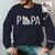 Custom Photo Thanks To Him, I Could See A Future - Family Personalized Custom Full Embroidered Sweatshirt - Father's Day, Gift For Dad