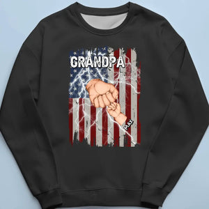 This Awesome Grandpa Belongs To - Family Personalized Custom Unisex T-shirt, Hoodie, Sweatshirt - 4th of July, Father's Day, Gift For Dad, Grandpa