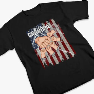 This Awesome Grandpa Belongs To - Family Personalized Custom Unisex T-shirt, Hoodie, Sweatshirt - 4th of July, Father's Day, Gift For Dad, Grandpa