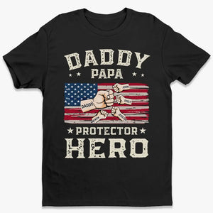 Dad, The Original Superhero - Family Personalized Custom Unisex T-shirt, Hoodie, Sweatshirt - 4th of July, Gift For Dad, Grandpa