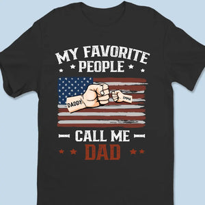 My Dad, My Hero - Family Personalized Custom Unisex T-shirt, Hoodie, Sweatshirt - 4th of July, Gift For Dad, Grandpa