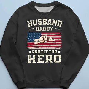 Dad, The Original Superhero - Family Personalized Custom Unisex T-shirt, Hoodie, Sweatshirt - 4th of July, Gift For Dad, Grandpa