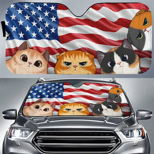 The Best Travel Pawtner Has Four Legs And A Fluffy Butt - Cat Personalized Custom Auto Windshield Sunshade, Car Window Protector - Gift For Pet Owners, Pet Lovers