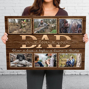 Custom Photo Never Forget That I Love You - Family Personalized Custom Horizontal Canvas - Father's Day, Gift For Dad