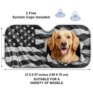 Custom Photo Let Adventures Fill Your Soul - Dog & Cat Personalized Custom Auto Windshield Sunshade, Car Window Protector - Gift For Pet Owners, Pet Lovers