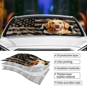 Custom Photo Let Adventures Fill Your Soul - Dog & Cat Personalized Custom Auto Windshield Sunshade, Car Window Protector - Gift For Pet Owners, Pet Lovers