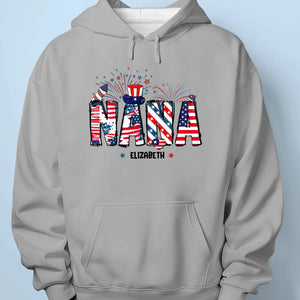 One Of The Sweetest Words I Have Ever Heard Is Nana - Family Personalized Custom Unisex T-shirt, Hoodie, Sweatshirt - 4th Of July, Gift For Mom, Grandma