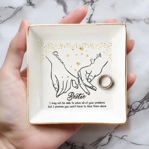 Life Is Better With Your Bestie By Your Side - Bestie Personalized Custom Jewelry Dish - Gift For Best Friends, BFF, Sisters