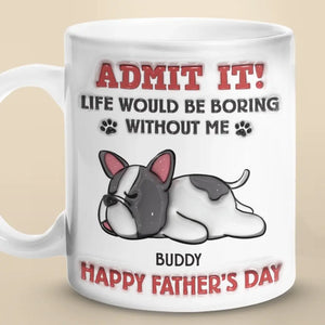 Cheers To The World’s Best Dog Dad - Dog Personalized Custom 3D Inflated Effect Printed Mug - Gift For Pet Owners, Pet Lovers