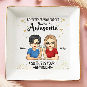 Good Friends Are Like Stars - Bestie Personalized Custom Jewelry Dish - Gift For Best Friends, BFF, Sisters