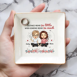 I Wish You Lived Next Door - Bestie Personalized Custom Jewelry Dish - Gift For Best Friends, BFF, Sisters