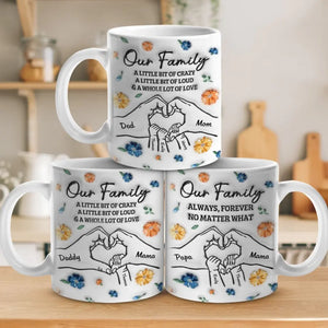 Always, Forever And No Matter What - Family Personalized Custom 3D Inflated Effect Printed Mug - Gift For Family Members