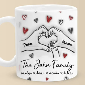 Together We Make One Beautiful Family - Family Personalized Custom 3D Inflated Effect Printed Mug - Gift For Family Members