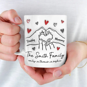 Together We Make One Beautiful Family - Family Personalized Custom 3D Inflated Effect Printed Mug - Gift For Family Members