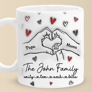 Together We Make One Beautiful Family - Family Personalized Custom 3D Inflated Effect Printed Mug - Gift For Family Members