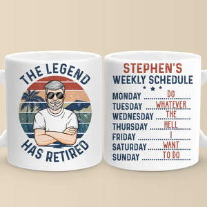 The Legend Has Retired - Personalized Custom Mug - Appreciation, Retirement Gift For Coworkers, Work Friends, Colleagues