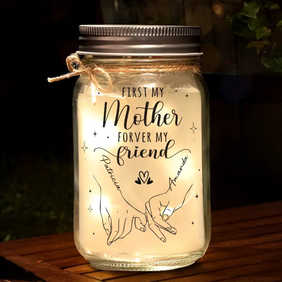 A Mother's Love Is The Greatest Teacher - Family Personalized Custom Mason Jar Light - Gift For Mom