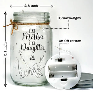 A Mother's Love Is The Greatest Teacher - Family Personalized Custom Mason Jar Light - Gift For Mom