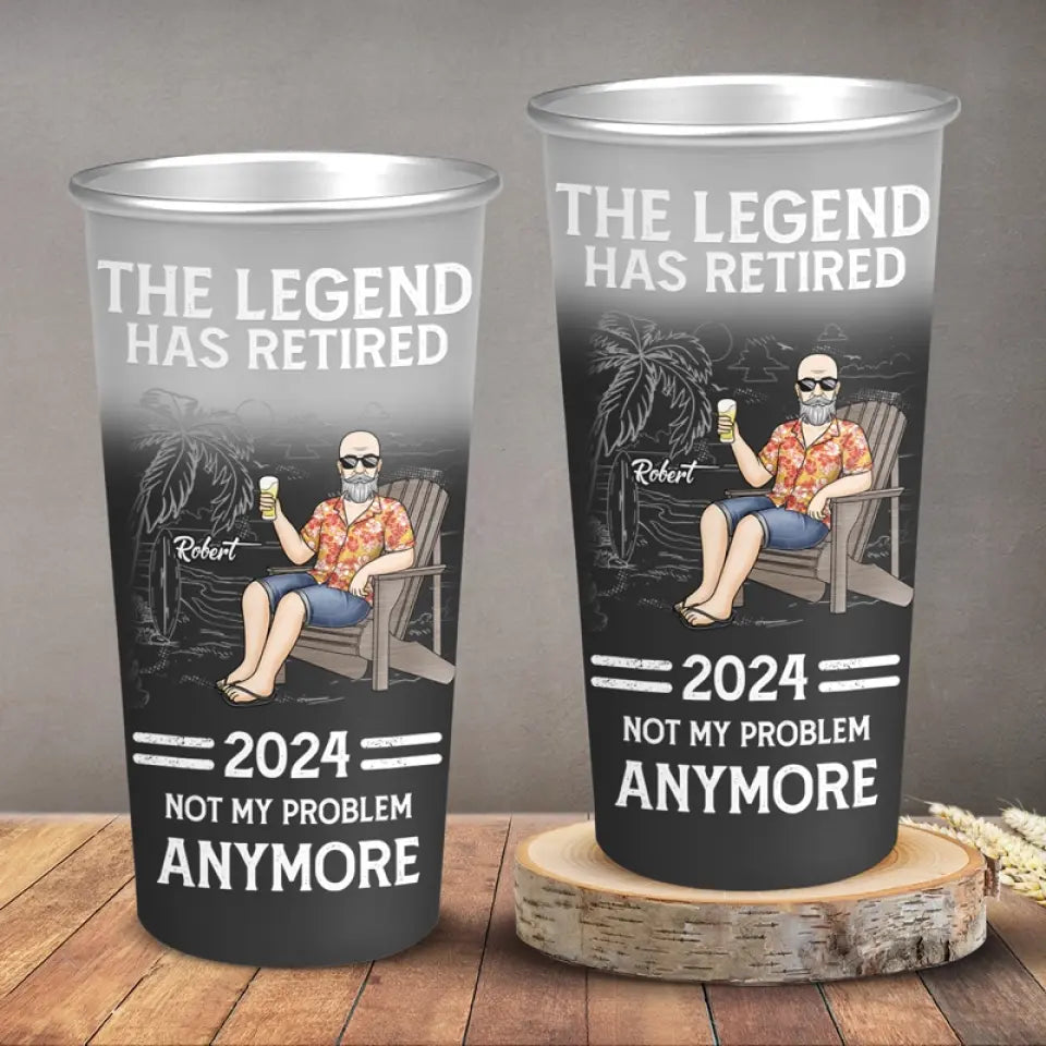 Retirement Means It Is Time For An Adventure - Personalized Custom Aluminum Changing Color Cup - Appreciation, Retirement Gift For Coworkers, Work Friends, Colleagues