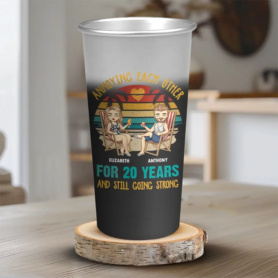 My Favorite Travel Companion - Couple Personalized Custom Aluminum Changing Color Cup - Gift For Husband Wife, Anniversary