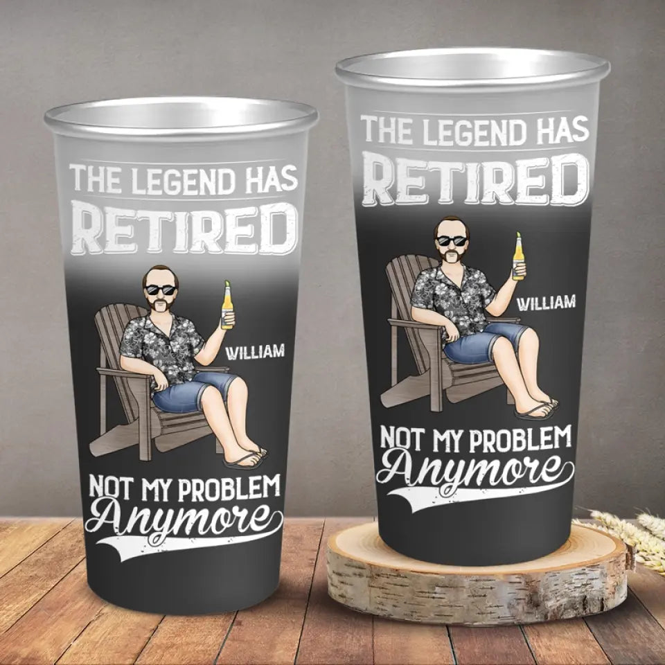 Retired People Feel Happy On Monday - Personalized Custom Aluminum Changing Color Cup - Appreciation, Retirement Gift For Coworkers, Work Friends, Colleagues