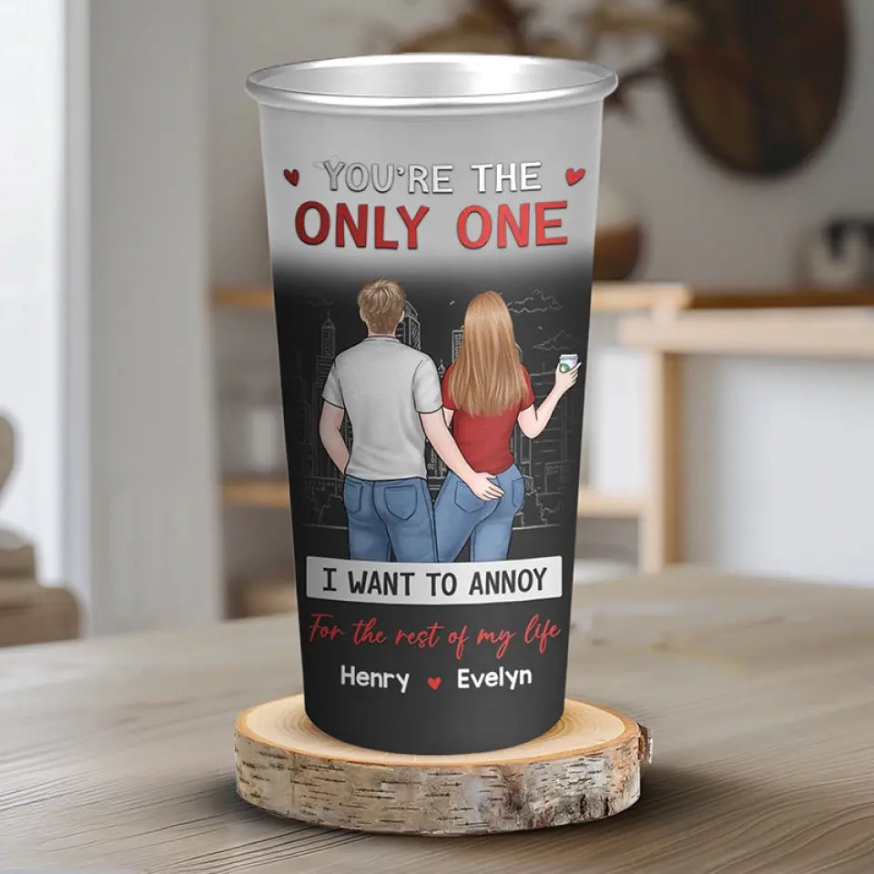 Annoy You For The Rest Of My Life - Couple Personalized Custom Aluminum Changing Color Cup - Gift For Husband Wife, Anniversary