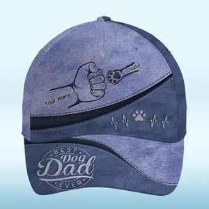 Dogs Leave Paw Prints On Our Hearts - Dog Personalized Custom Hat, All Over Print Classic Cap - Father's Day, Gift For Pet Owners, Pet Lovers