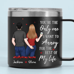 I Love You Day By Day - Couple Personalized Custom 14oz Stainless Steel Tumbler With Handle - Gift For Husband Wife, Anniversary