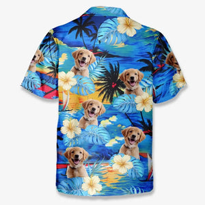 Custom Photo Forget The City, We Enjoy Our Summertime - Dog & Cat Personalized Custom Unisex Tropical Hawaiian Aloha Shirt - Summer Vacation Gift, Gift For Pet Owners, Pet Lovers