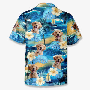 Custom Photo Summertime Is Calling Me - Dog & Cat Personalized Custom Unisex Tropical Hawaiian Aloha Shirt - Summer Vacation Gift, Gift For Pet Owners, Pet Lovers