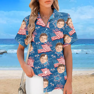 Custom Photo Family Time, Vacation Time - Family Personalized Custom Unisex Tropical Hawaiian Aloha Shirt - Summer Vacation Gift, Gift For Family Members