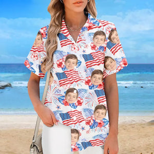 Custom Photo Our Family Has A Summer Vibe - Family Personalized Custom Unisex Tropical Hawaiian Aloha Shirt - Summer Vacation Gift, Gift For Family Members