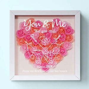 I Have Found The One Whom My Soul Loves - Couple Personalized Custom Flower Shadow Box - Gift For Husband Wife, Anniversary