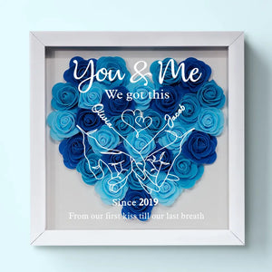 I Have Found The One Whom My Soul Loves - Couple Personalized Custom Flower Shadow Box - Gift For Husband Wife, Anniversary