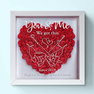 I Have Found The One Whom My Soul Loves - Couple Personalized Custom Flower Shadow Box - Gift For Husband Wife, Anniversary