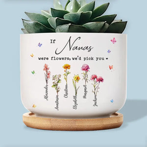 In Time Of Test, Family Is Best - Family Personalized Custom Home Decor Ceramic Plant Pot - Gift For Mom, Grandma