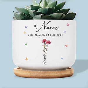 In Time Of Test, Family Is Best - Family Personalized Custom Home Decor Ceramic Plant Pot - Gift For Mom, Grandma