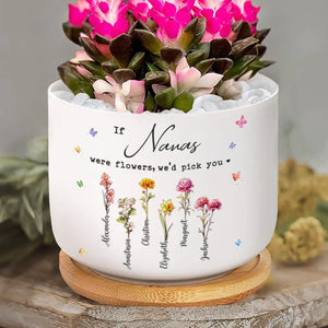 In Time Of Test, Family Is Best - Family Personalized Custom Home Decor Ceramic Plant Pot - Gift For Mom, Grandma