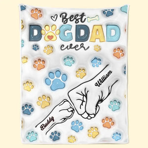 Dog Dad For The Whole Life - Dog Personalized Custom 3D Inflated Effect Printed Blanket - Father's Day, Gift For Pet Owners, Pet Lovers