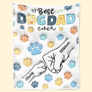 Dog Dad For The Whole Life - Dog Personalized Custom 3D Inflated Effect Printed Blanket - Father's Day, Gift For Pet Owners, Pet Lovers